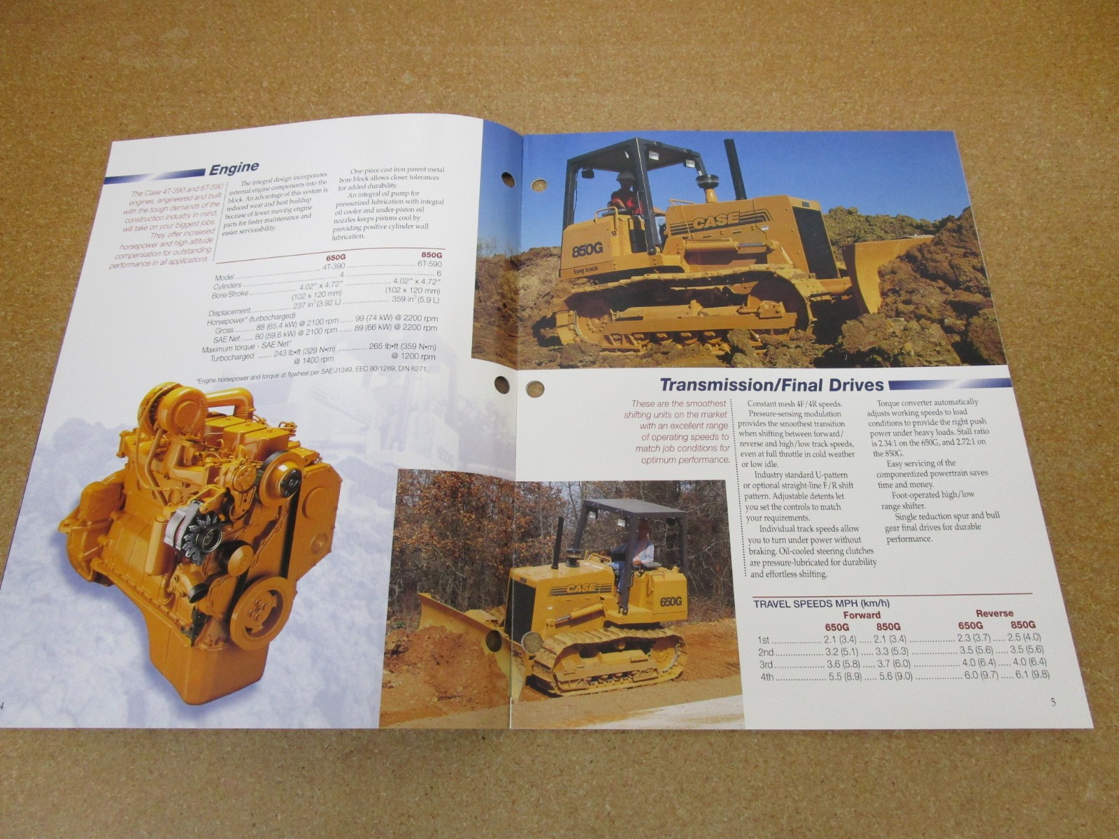 1995 Case 650/850G Crawler Dozer 12 pg sales brochure ORIGINAL construction