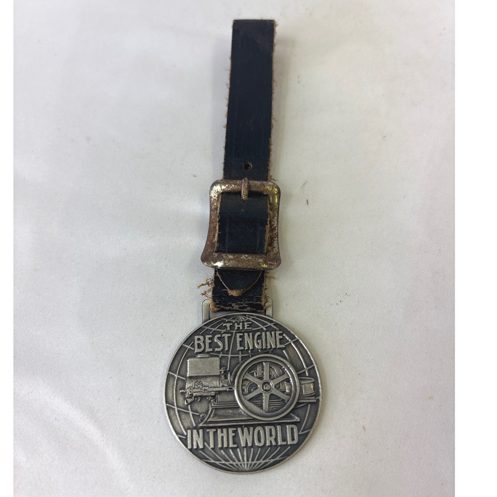 Vintage Waterloo Gas Engine & Eagle Mfg Co Tractor Watch Fobs Leather Straps 2pc