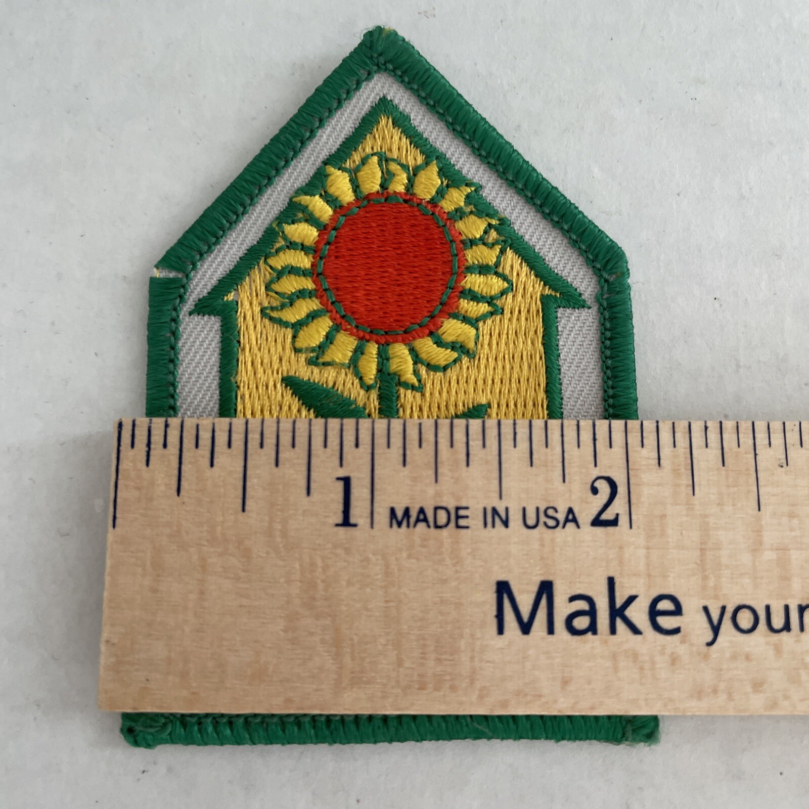 National Home Gardening Club Charter Member Embroidered Patch Sunflower NEW