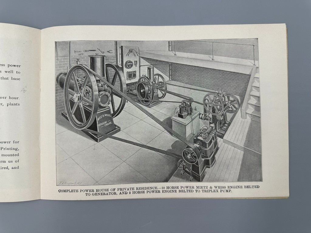 1901 MIETZ & WEISS Gas and Kerosene ENGINES CATALOG Antique Advertising