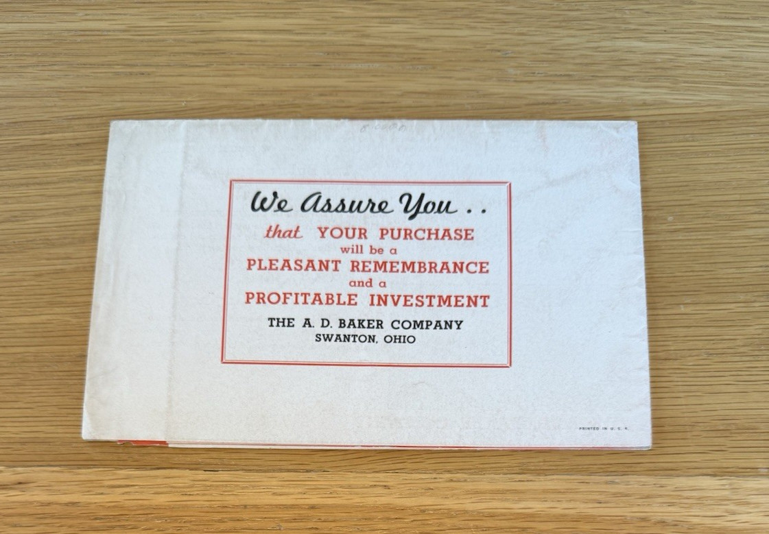 Original 1930s A.D. Baker Threshing Machine Advertising Brochure – Agricultural