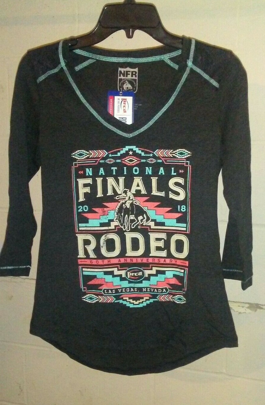 2018 National Finals Rodeo 60th Anniversary Las Vegas Women&rsquo;s M T-Shirt NWT