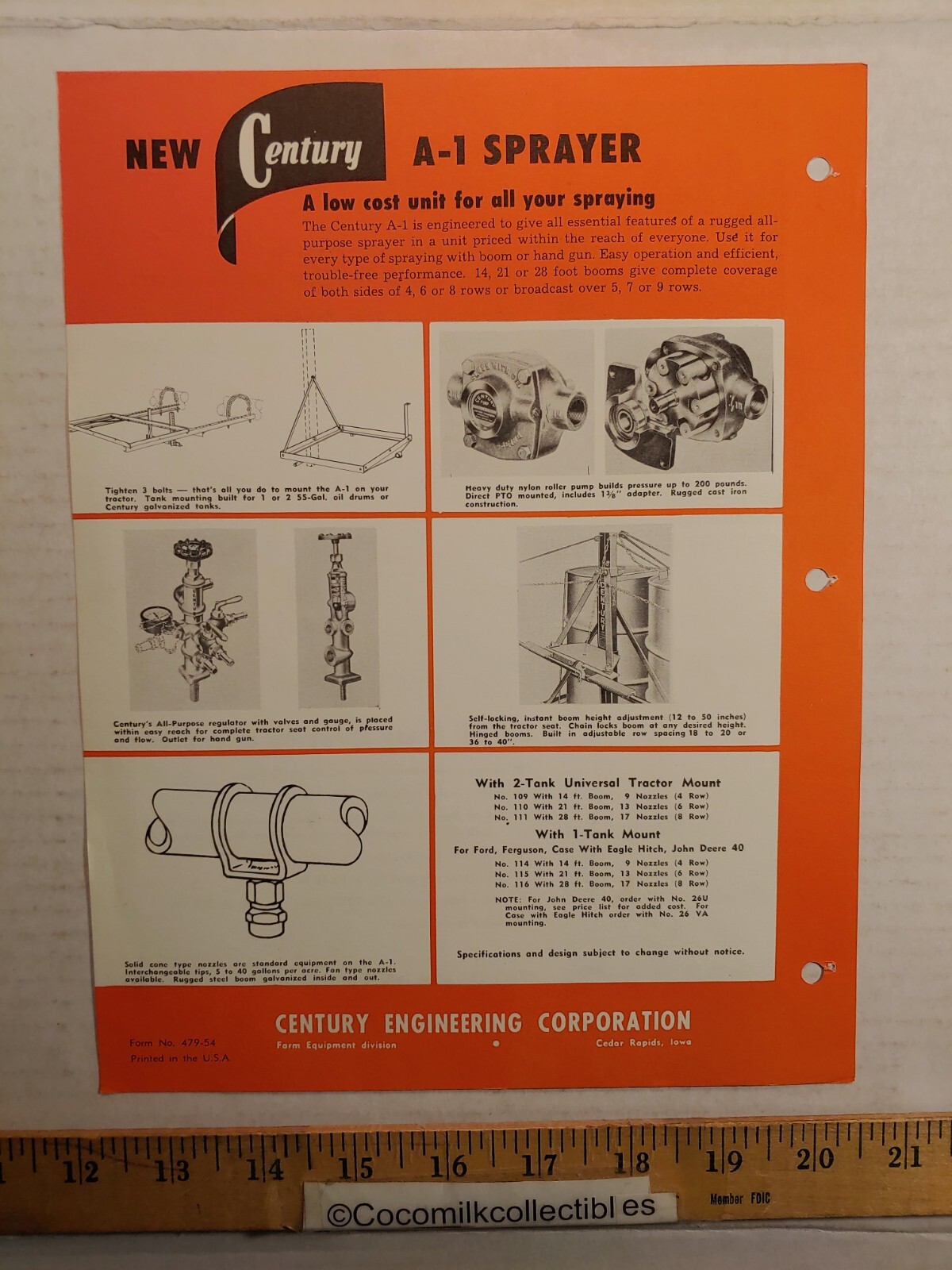 Vintage Century Engineering All Purpose Boom Sprayers Brochure