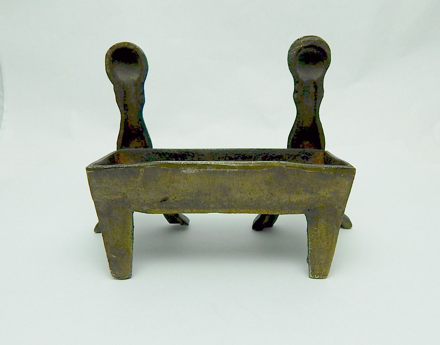Wayne AGL Works Goldsboro NC Cast Iron Andirons Advertising Ashtray Paperweight