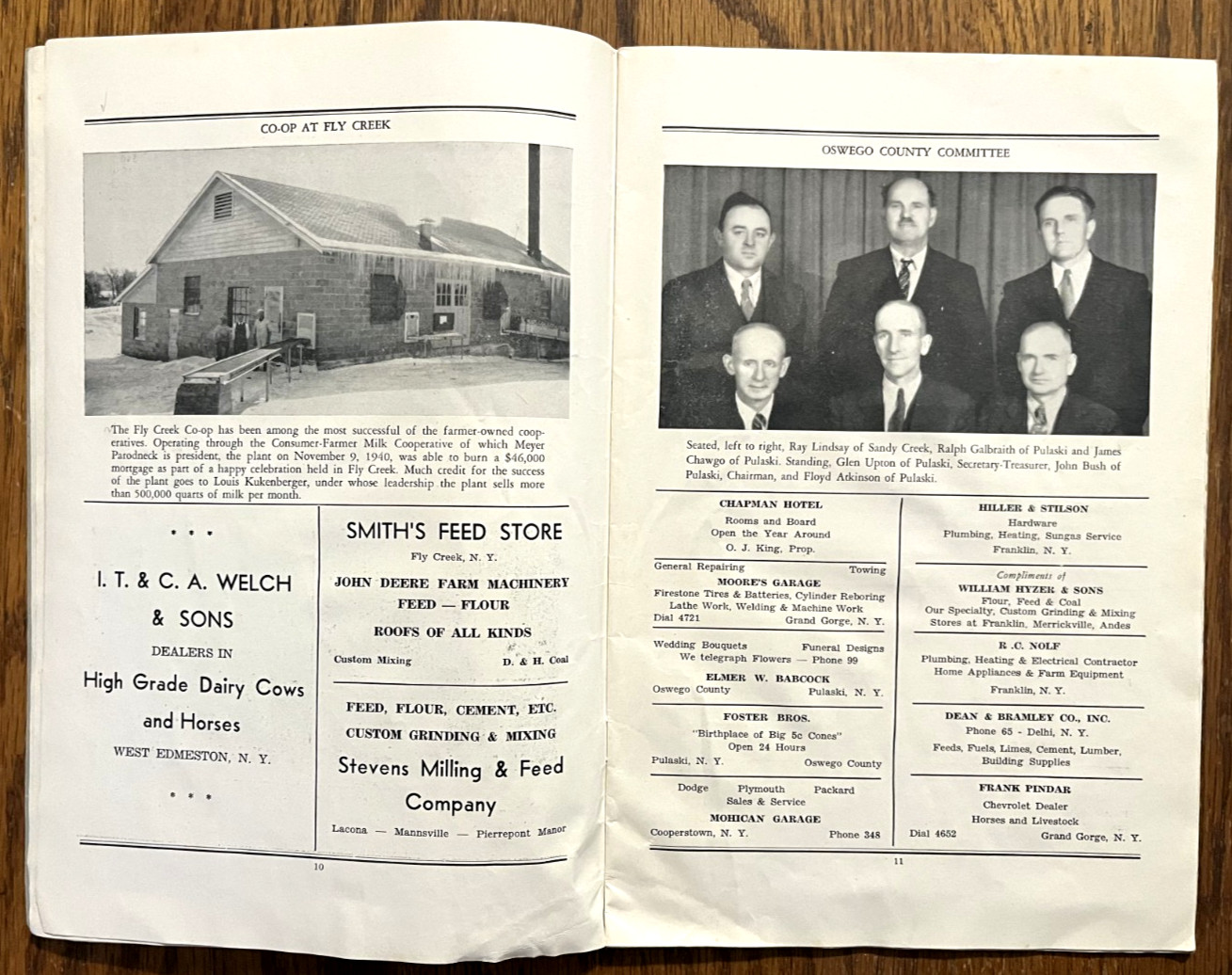 Dairy Farmers Union DFU 1940-41 Journal NYS Milk Plant & County photos local ads