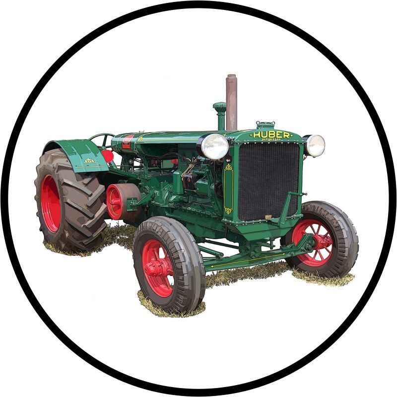 Huber Model HK Tractor NEW Metal Sign 28&Prime; Dia. Round AMERICAN STEEL
