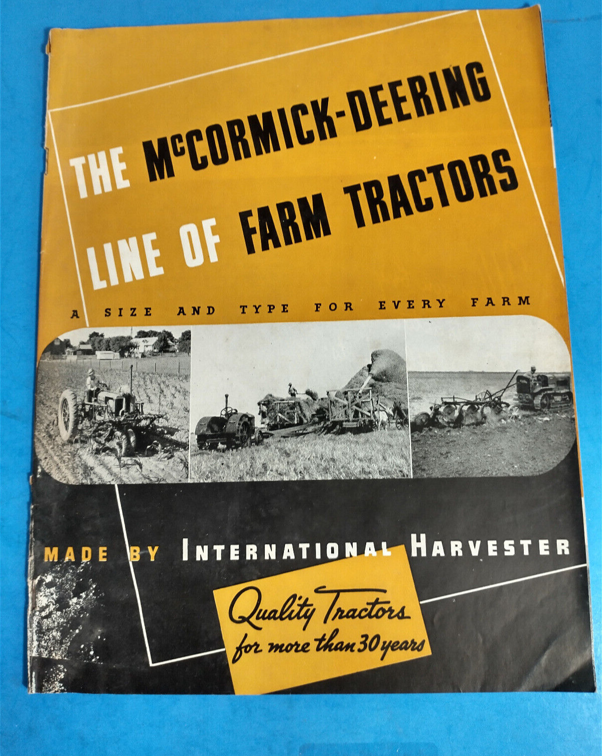 MCCORMICK DEERING 1931 TRACTOR FULL LINE BROCHURE ORIGINAL 32 PAGE BOOKLET