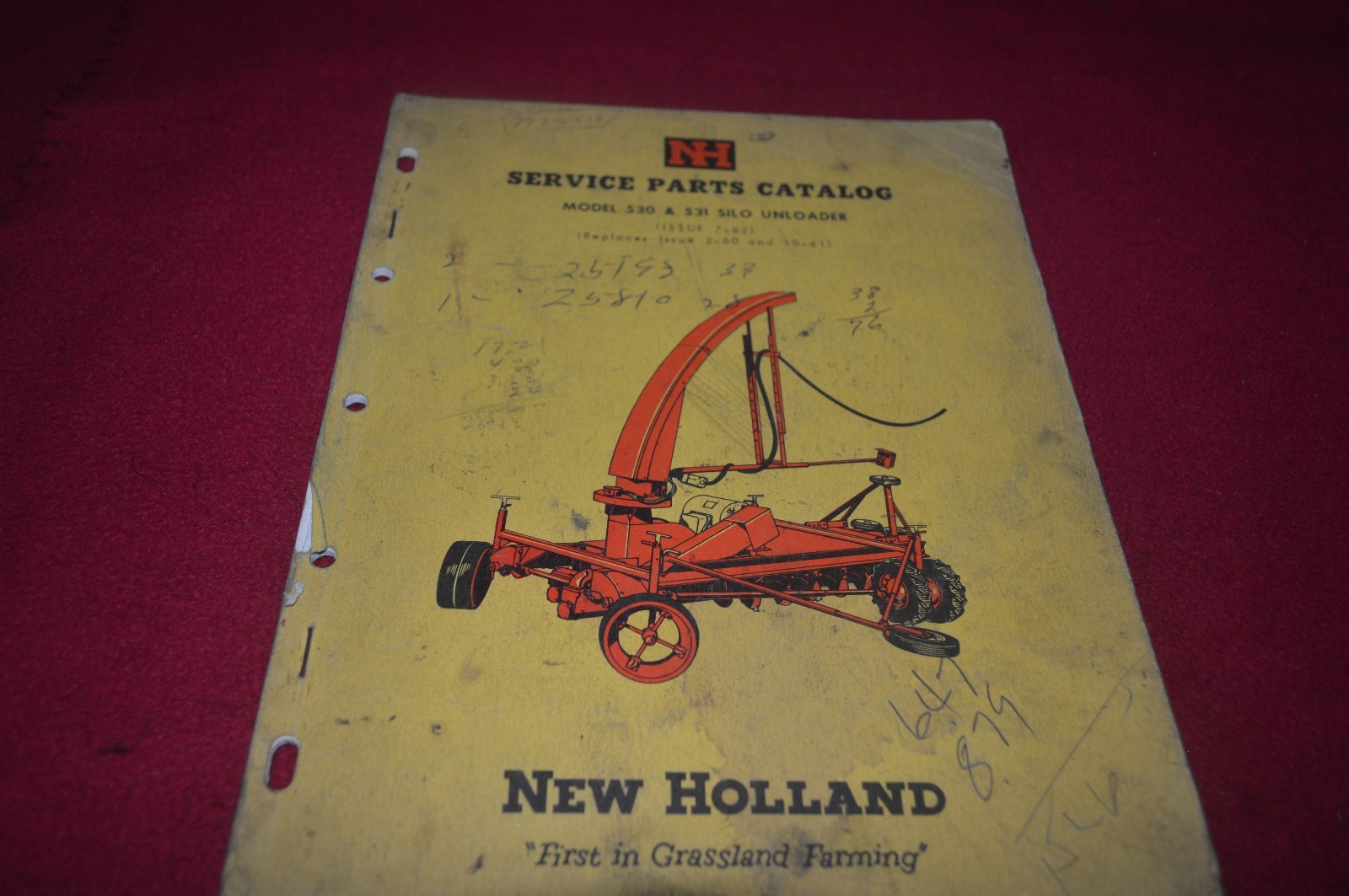 New Holland 530 531 Silo Unloader Dealer&rsquo;s Parts Book DCPA6