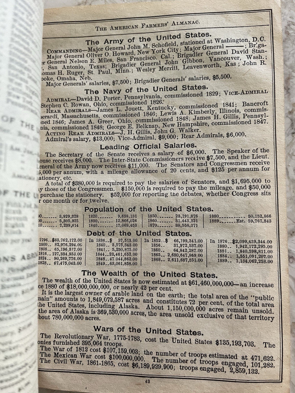 1891 American Farmers Almanac, Antique Farming Ads Barlow, Stoddard