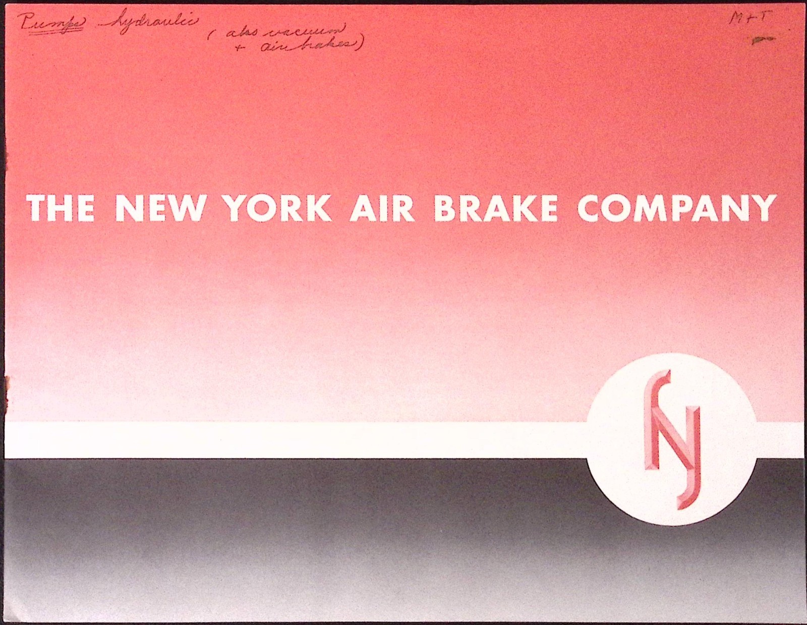New York Air Brake Co Hydraulic Pumps Bulletin 1102 NY Air Brake CO New York NY