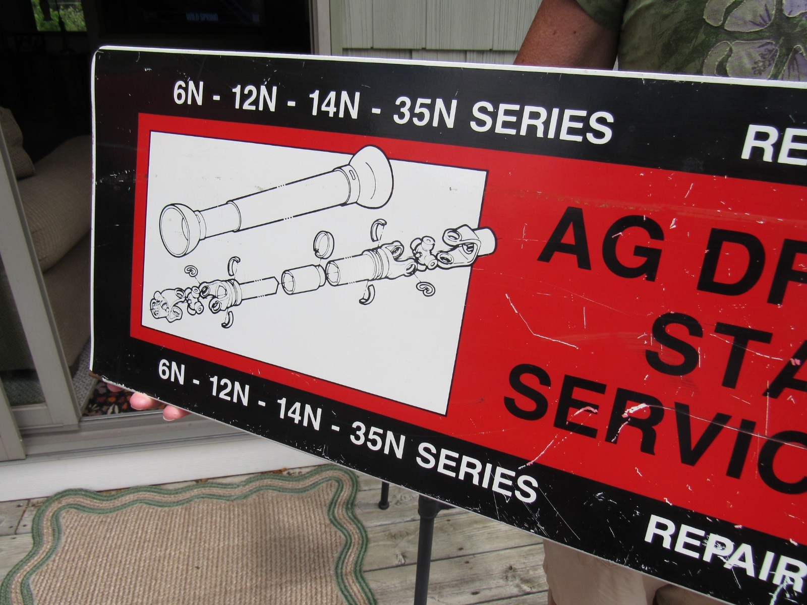 VINTAGE ORIGINAL 1940&rsquo;s 50&rsquo;s TISCO N SERIES TRACTOR PARTS SIGN DRIVE SHAFT