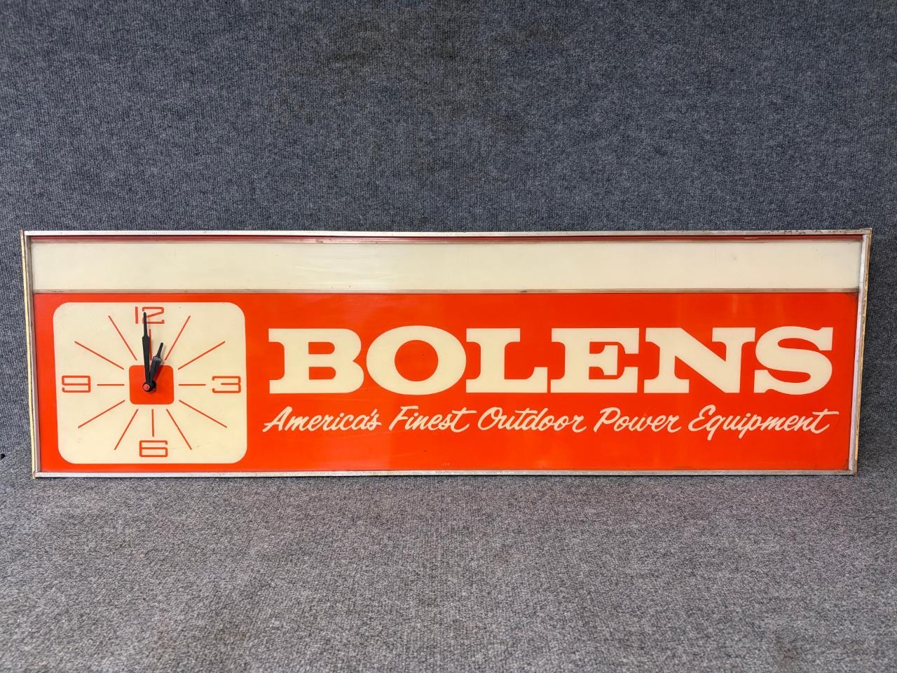 Rare Vintage Bolens Outdoor Equipment Tractor Dealers Display Lighted Clock Sign