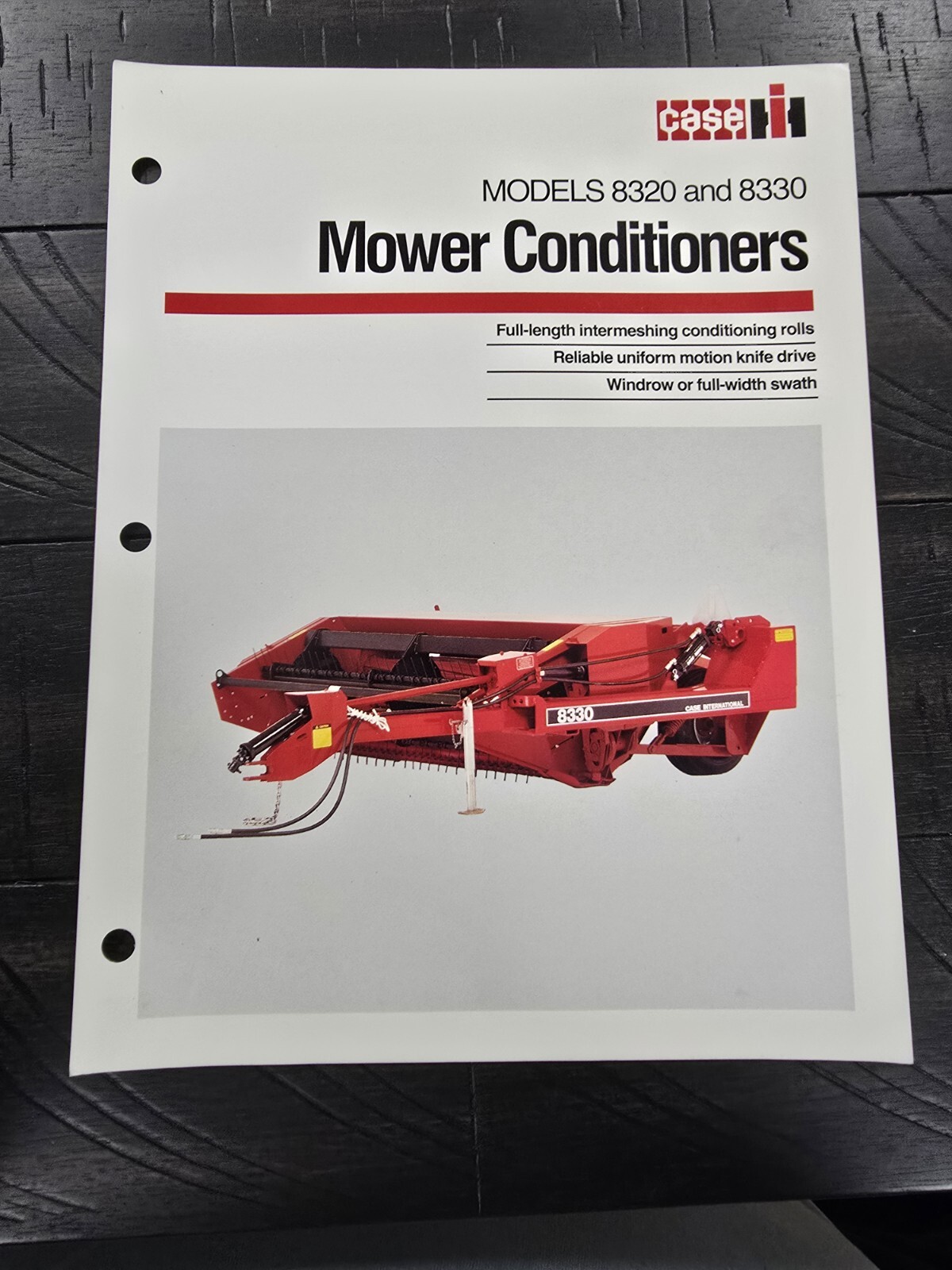 1990s 8320 Mower Conditioners Dealer Spec Sheet Case IH International Harvester