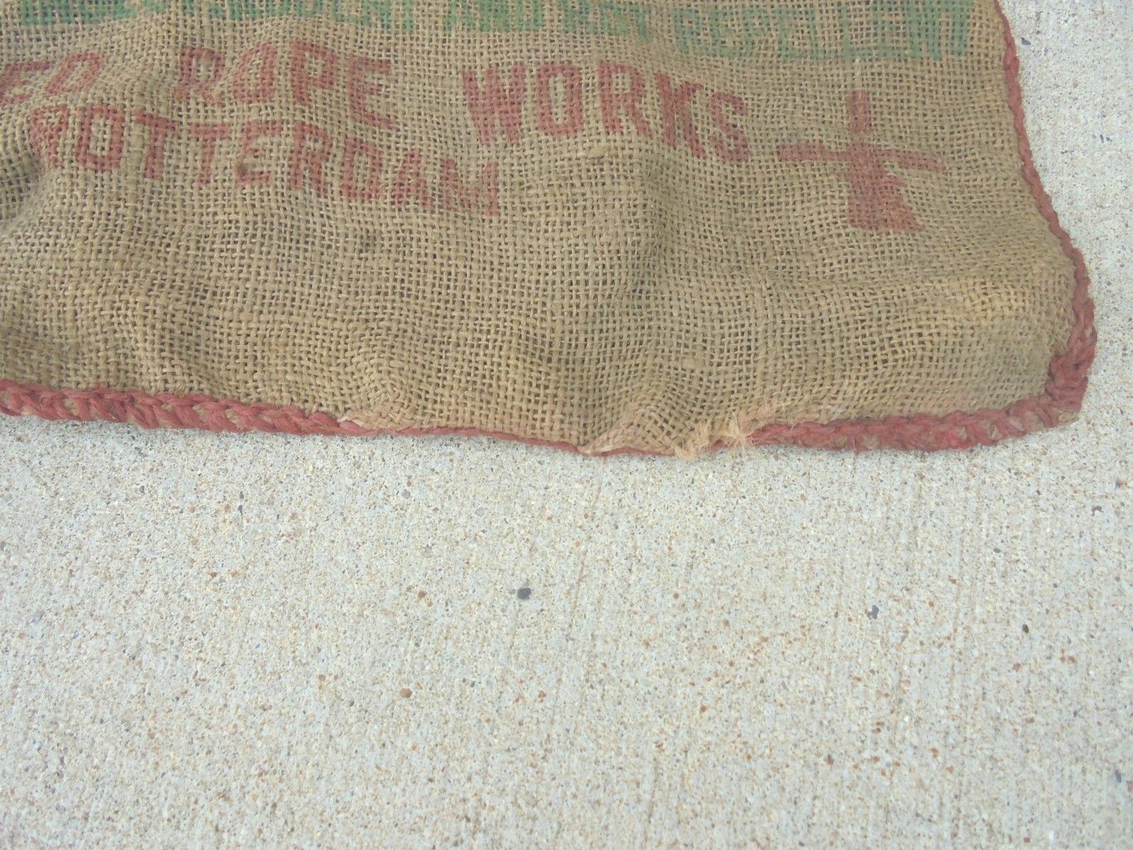 burlap sack baler twine united rope works rotterdam holland farm ranch decor