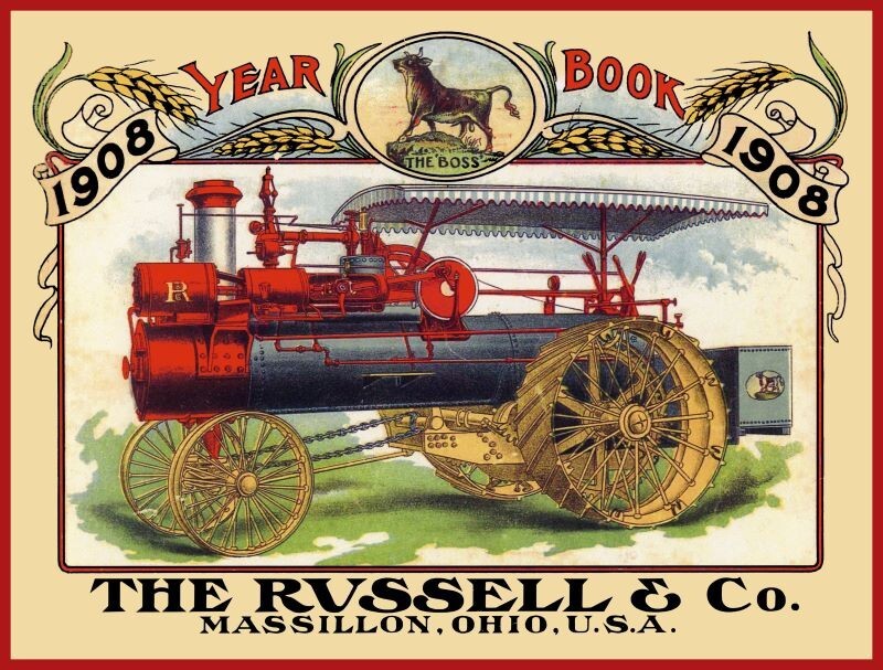 1908 Russell Steam Engine, Massillon OhiO NEW Metal Sign: 12×16&Prime; Free Shipping
