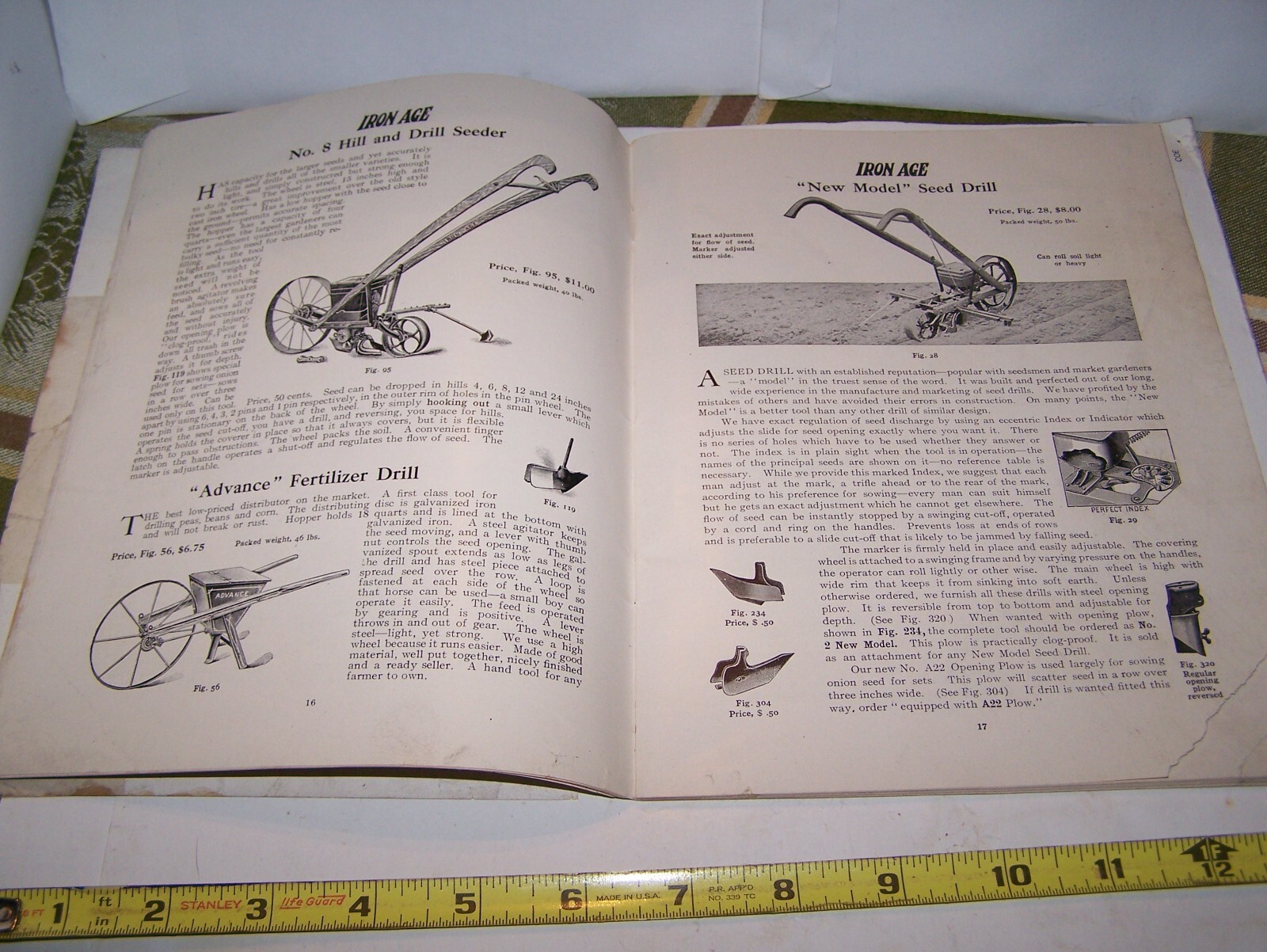 IRON AGE 1910 Full Line Sales Catalog Cultivator Plow Planter Farm Garden NICE!