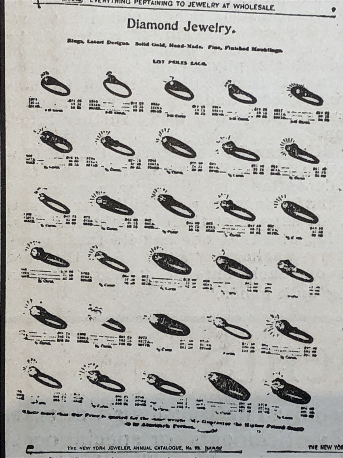 Antique 1901 Jewelry Watch Diamonds Clock Store Pocket Print NY Picture Guide Ad