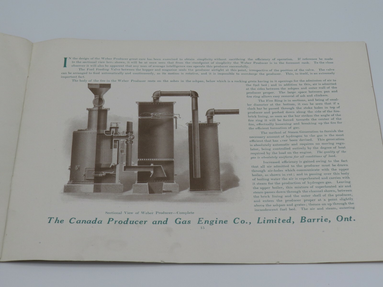 Vintage WEBER Gas Engines Canada Heavy Hit Miss Engine CATALOG brochure HUGE