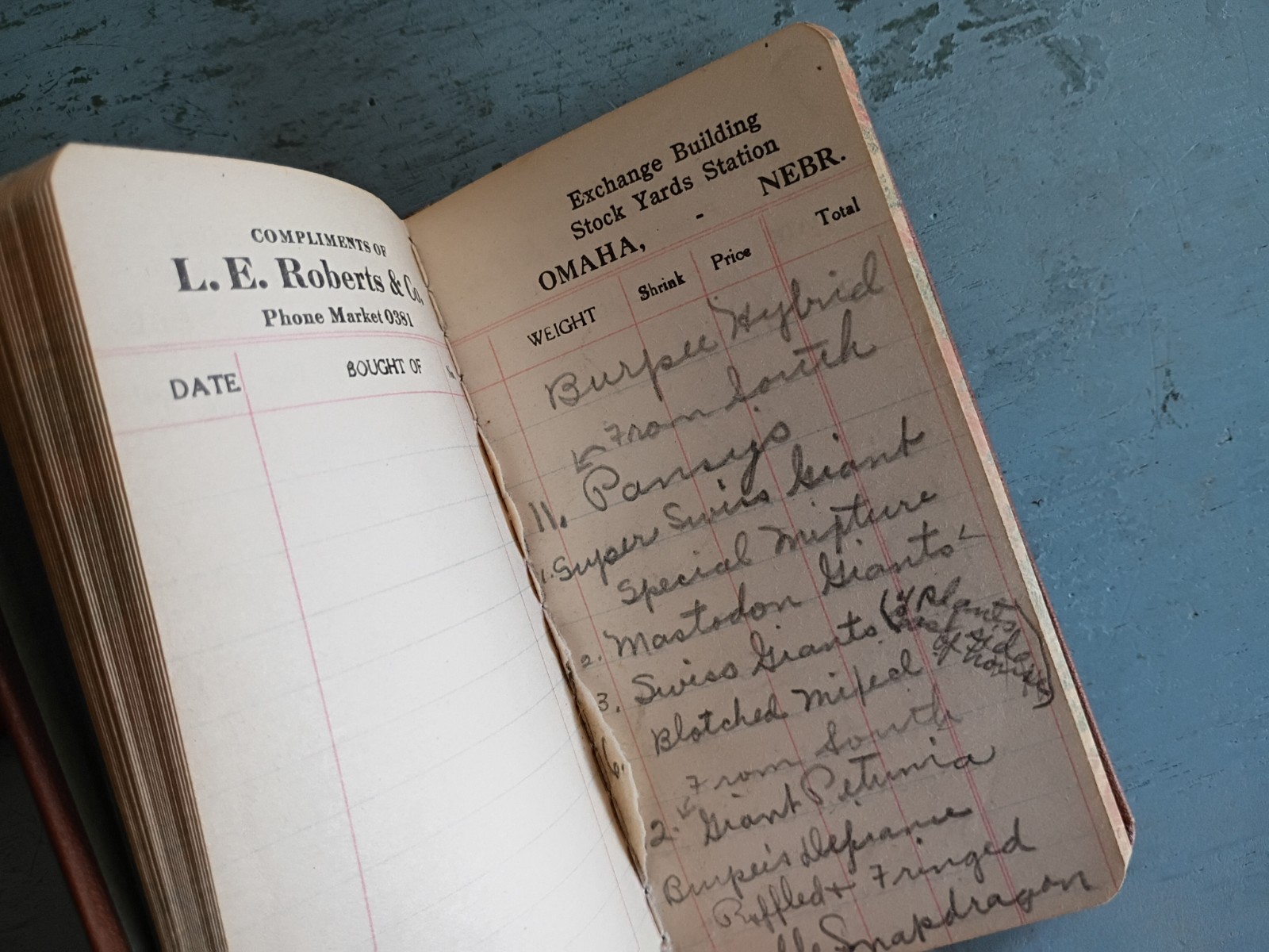 Vintage 1920s 1930s Omaha Stock Yard Memo Books Ralston Livestock Commission