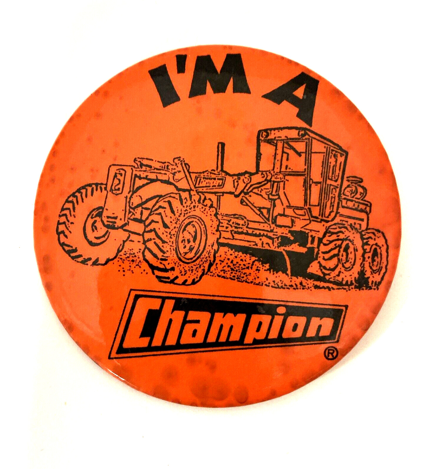 Vintage Champion Tractor Pinback (S2)