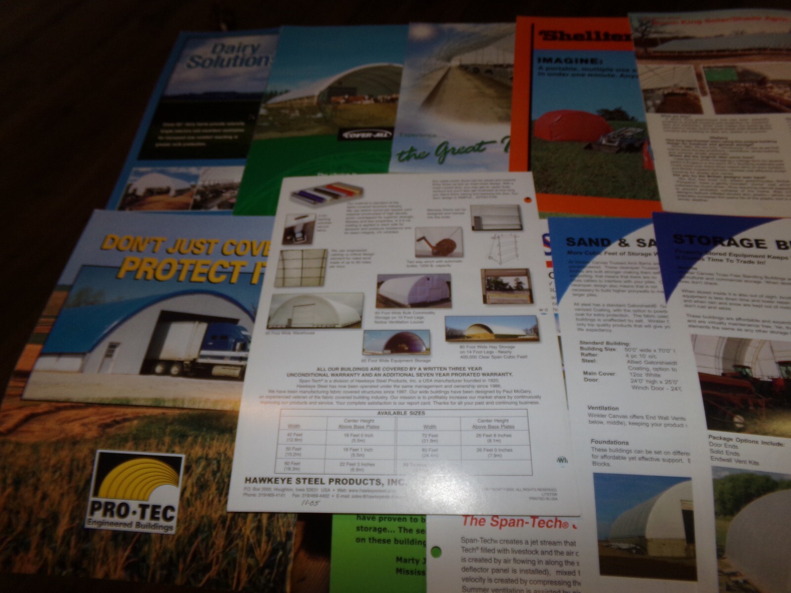 11-lot 1970&rsquo;s-2000&rsquo;s assorted fabric livestock + machinery buildings used
