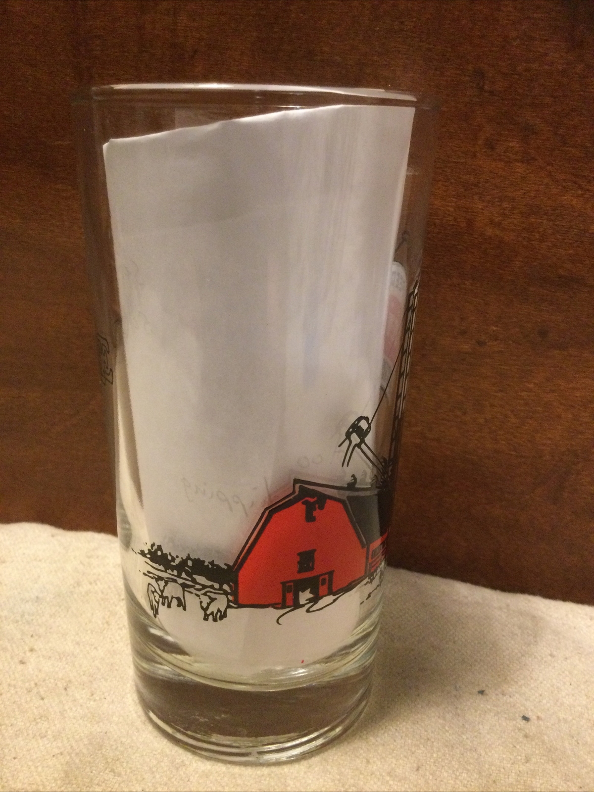 Vintage “Midland Coop” – “Drink More Milk” Advertising Drinking Glass Tumbler