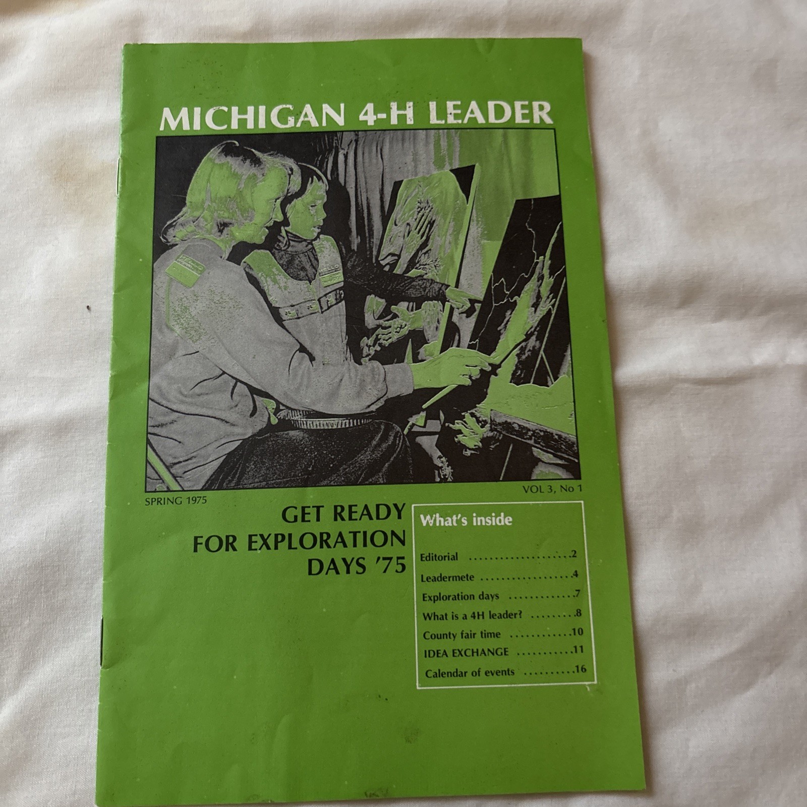 1975 Michigan 4-H Leaders&rsquo; Manual MSU Pamphlet Get Ready For Exploration