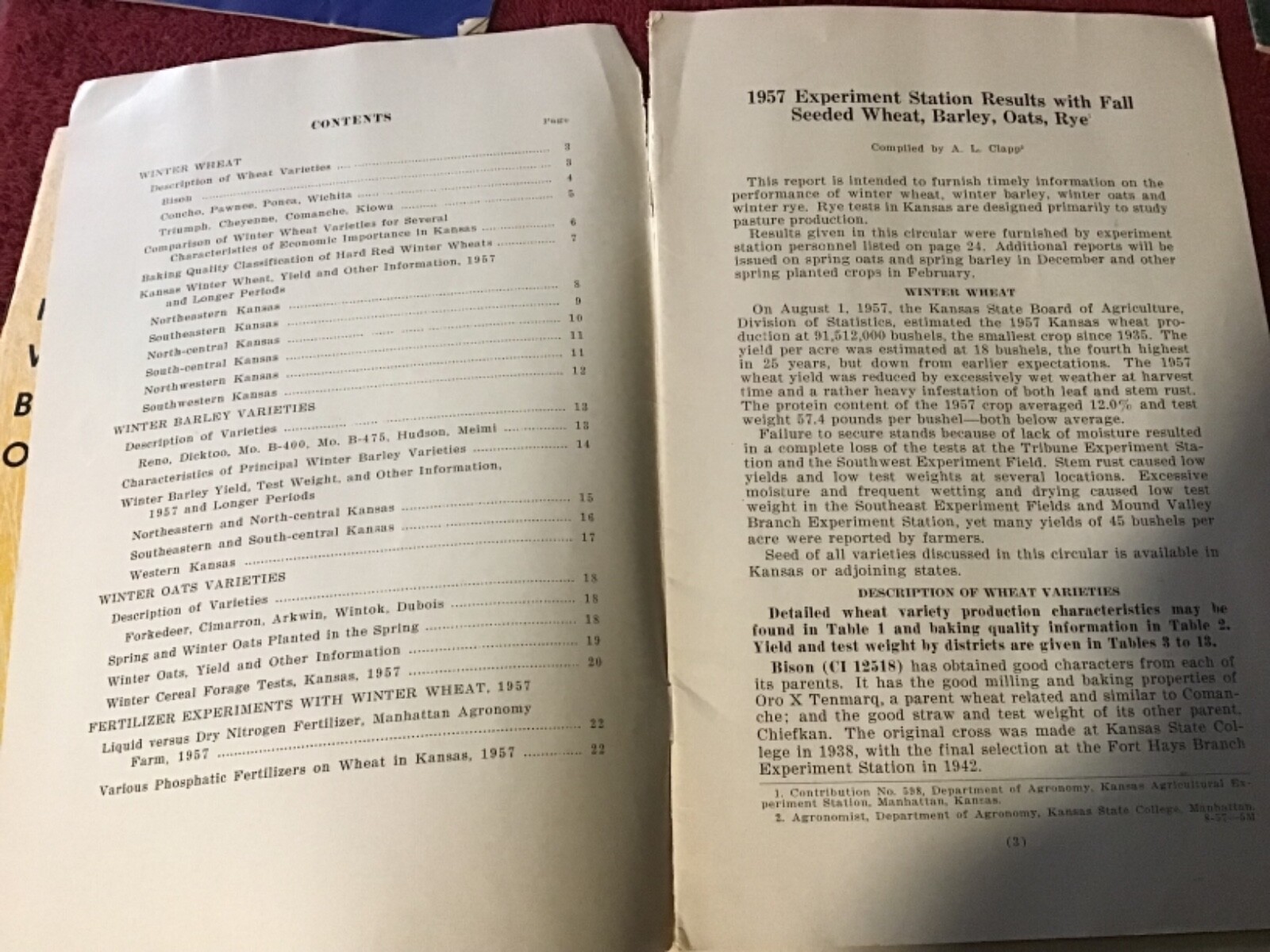 Lot of 6 1950’s Agricultural Experiment Station Bulletins