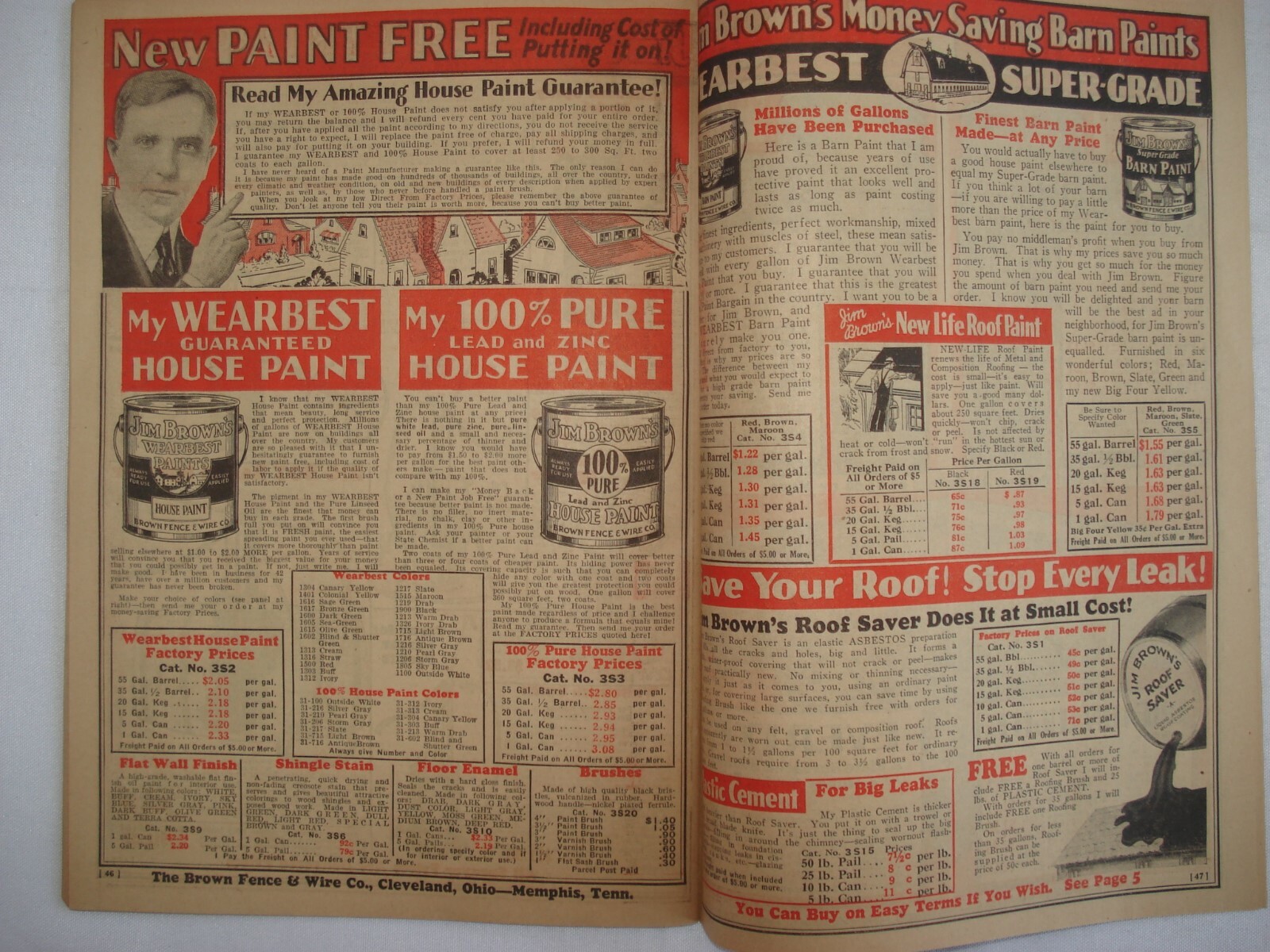1920&rsquo;S CATALOG BROWN FENCE & WIRE BARGAIN BOOK AGRICULTURAL FARM