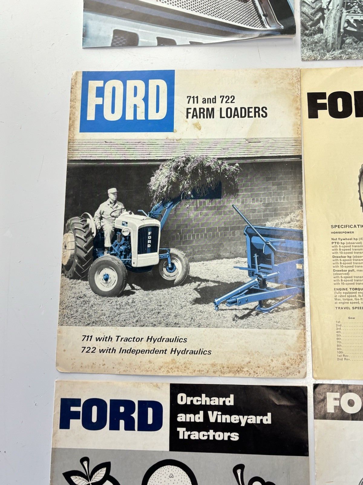Group Of (6) 1960’s 1970’s Ford Tractor / Implement Dealer Brochures
