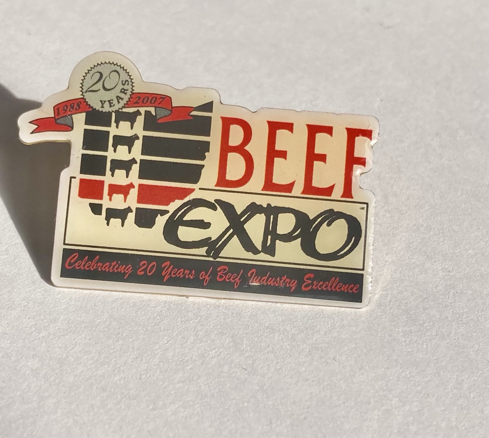 Cool 2007 Beef Expo 20 Years of Industry Excellence Agriculture Lapel Pin