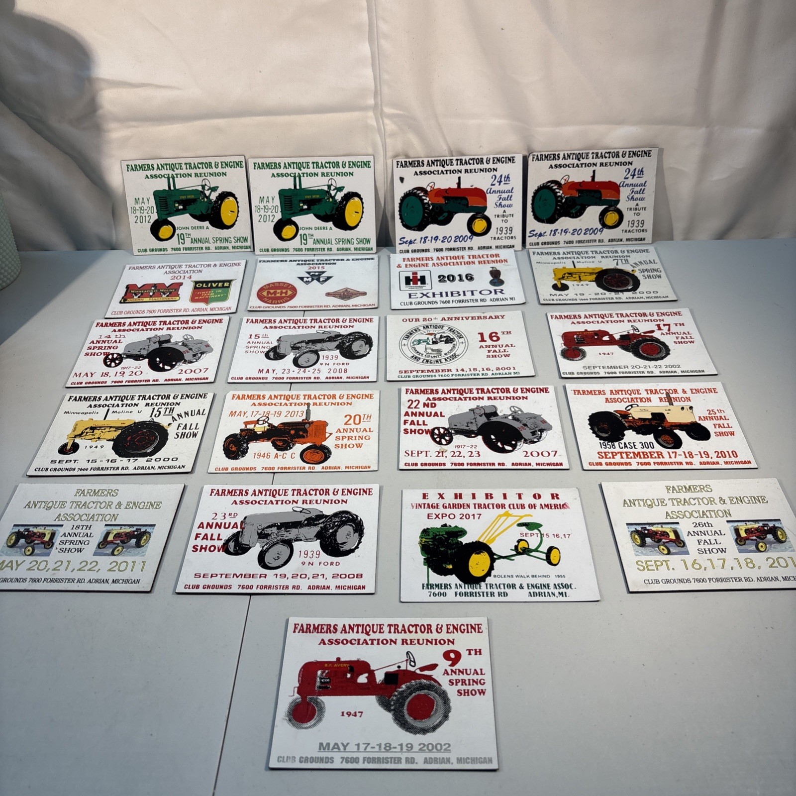 21 Farmers Antique Tractor And Engine Association Show Magnets, Adrian, Michigan
