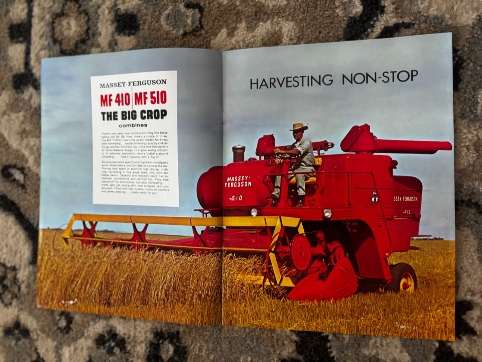 Massey Ferguson 410 510 Combine For 1964 Brochure DCPA26