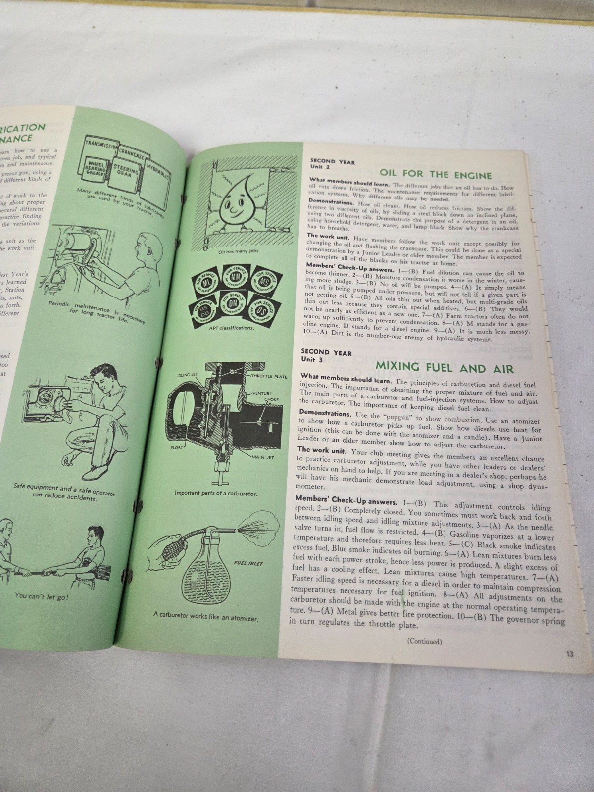 1963 4H Tractor Care And Safety Program Manual Book Leaders Manual