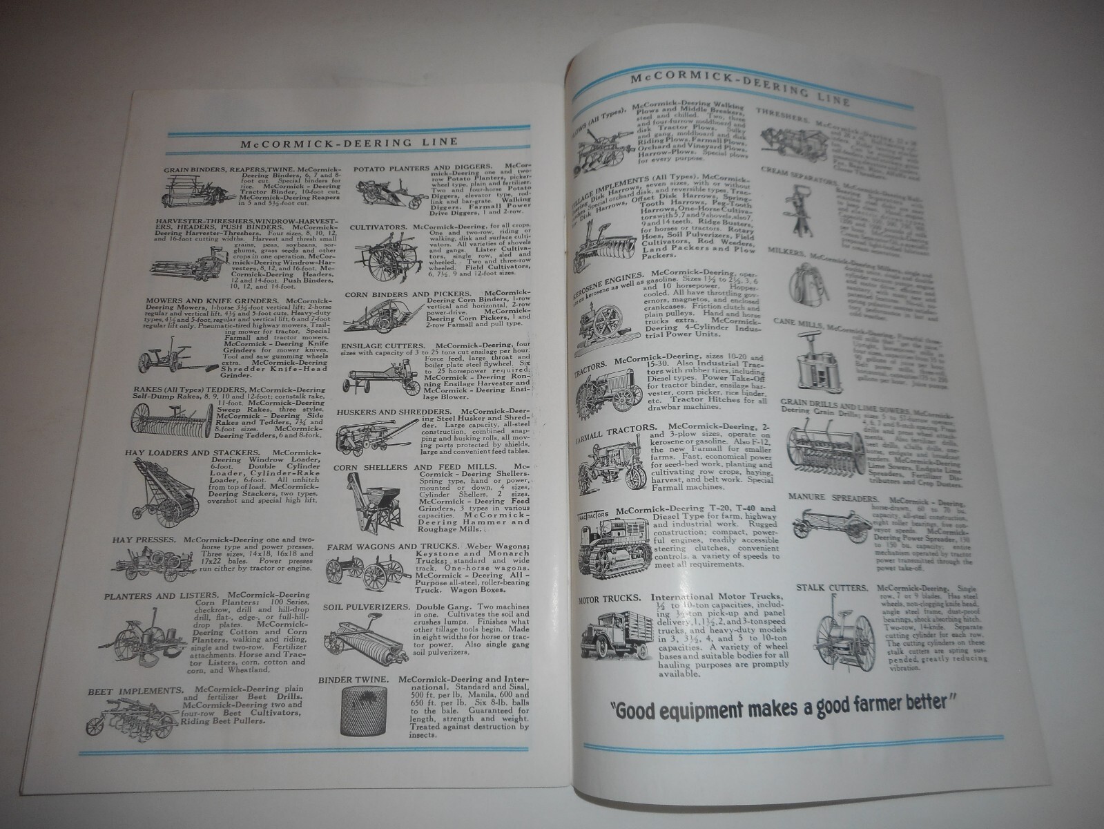 IH MCCORMICK DEERING Ensilage Cutters 1934 Salesman Brochure Type A G F No. 12A