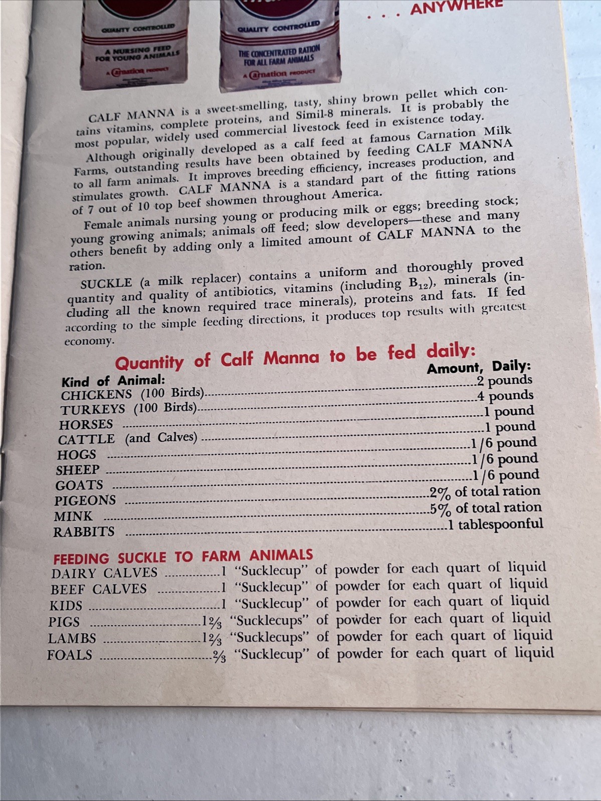 Vintage 1969 Albers Milling Co Raising Better Livestock Booklet, F-658-64