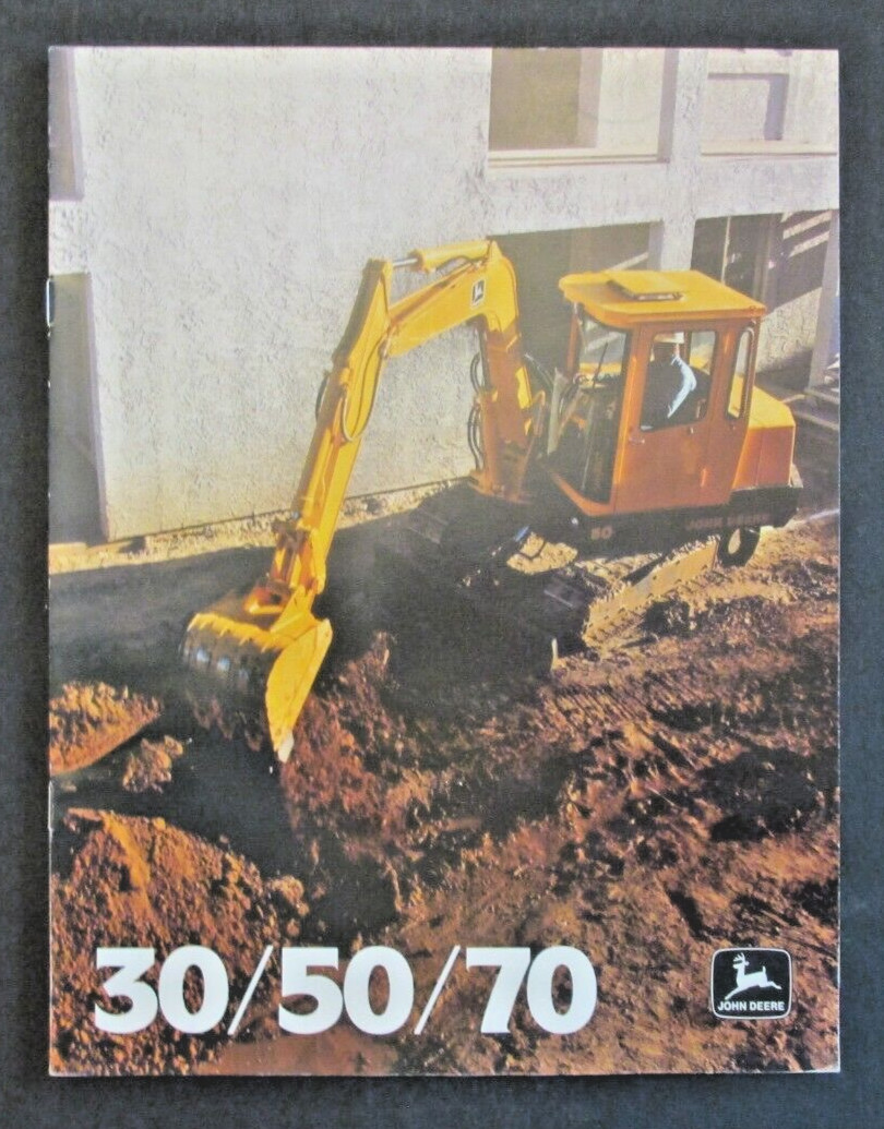 JOHN DEERE 30 50 70 EXCAVATORS SPECTIFICATIONS Dealer AD CATALOG