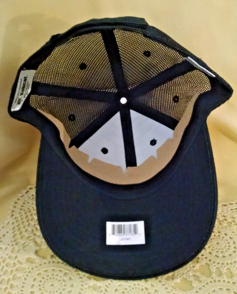 Bobcat Hat Baseball Ball Cap New Navy Blue Mesh White Logo Flag Cloth Strap Adj
