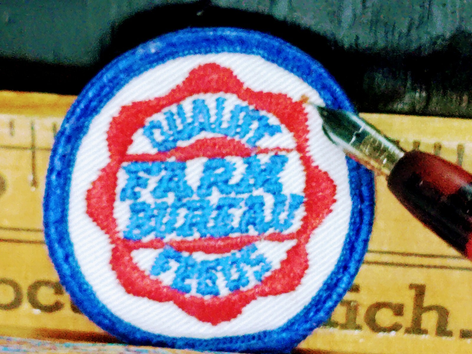 Vintage Farm Bureau Quality Feeds Embroidered Sew on Patch 2&Prime;, Agricultural GUC