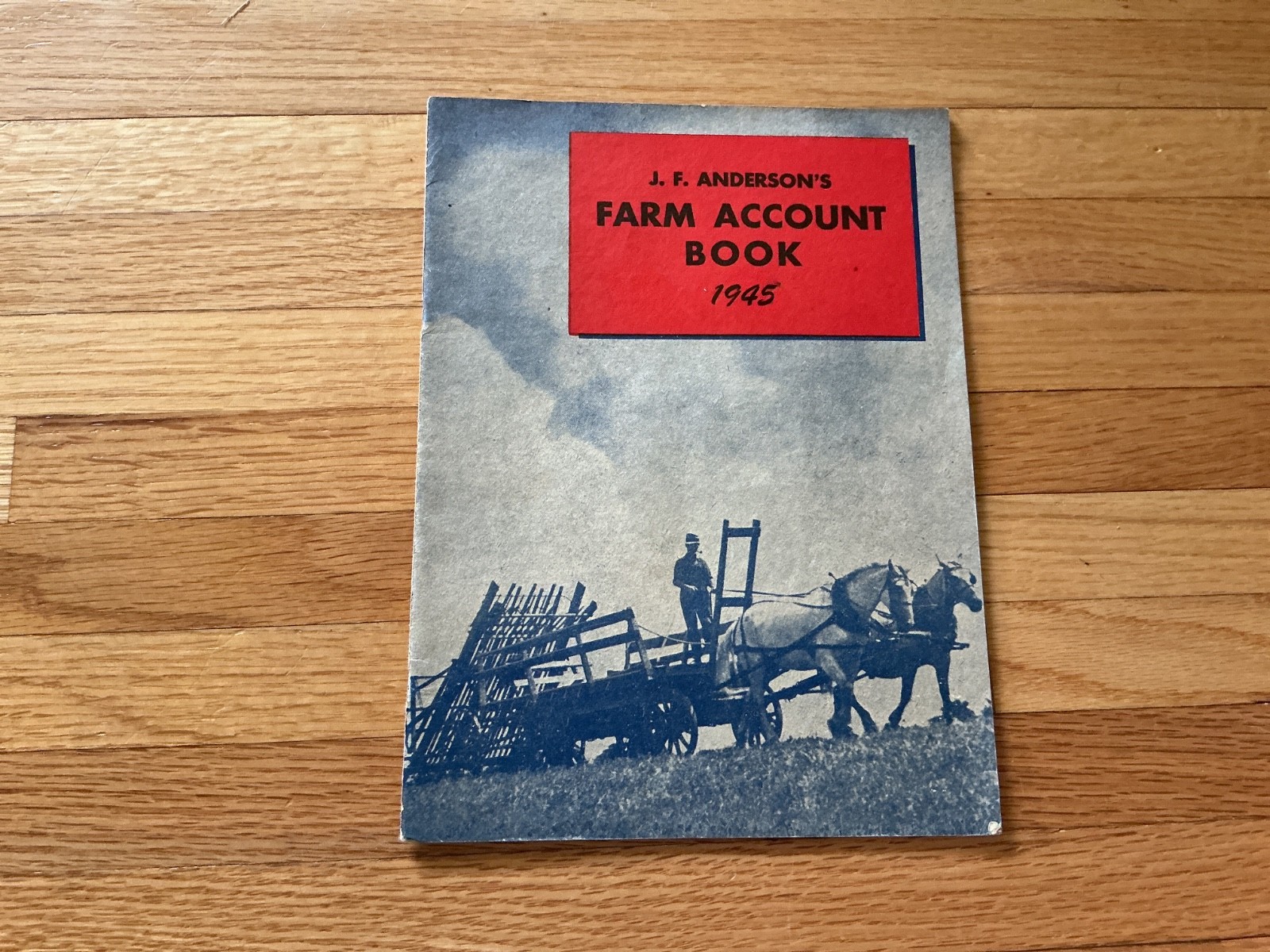 1945 Farm Acct. Record Book – J. F. Anderson Lumber Co. Minnesota, Iowa, Dakotas