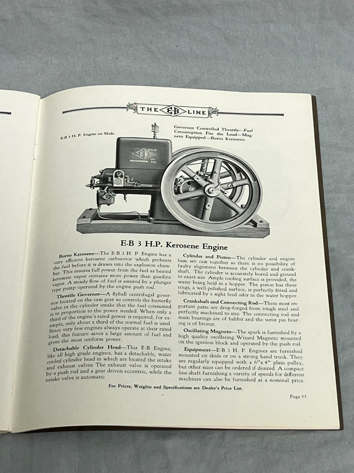 1920s E-B Emerson Brantingham Tractor DEALERS Catalog Brochure hit miss Engine