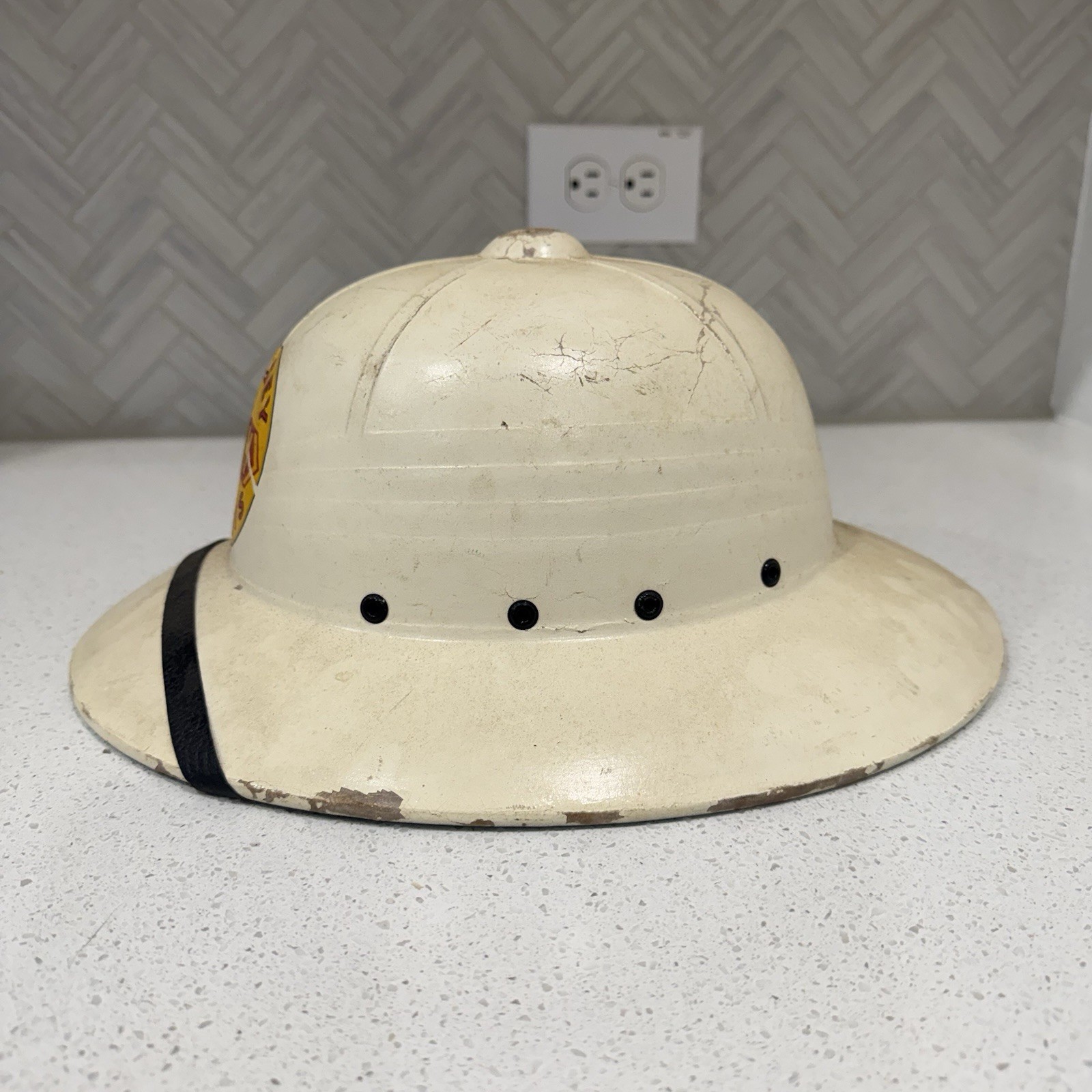 Vintage Massey Harris Pith Helmet Safari Hat Farm Sun Cap 40s/50s – Rare