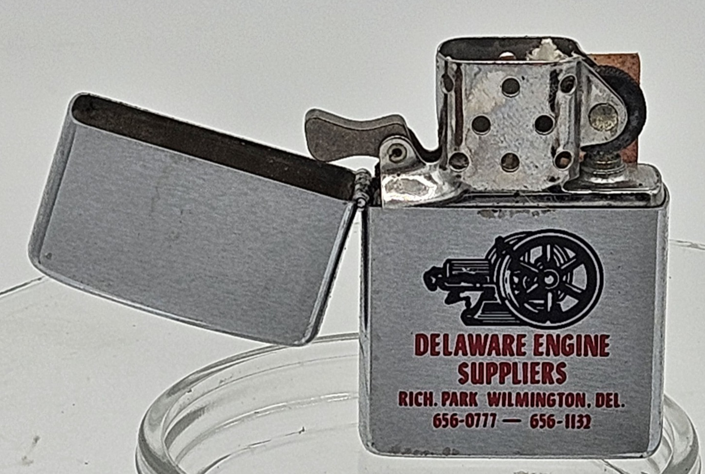 Vintage Hit & Miss engine advertising ZIPPO lighter in original box. NOS!