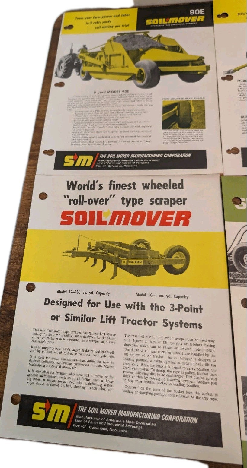 9 Soil Mover Agriculture Implement Advertising Brochures And Price List