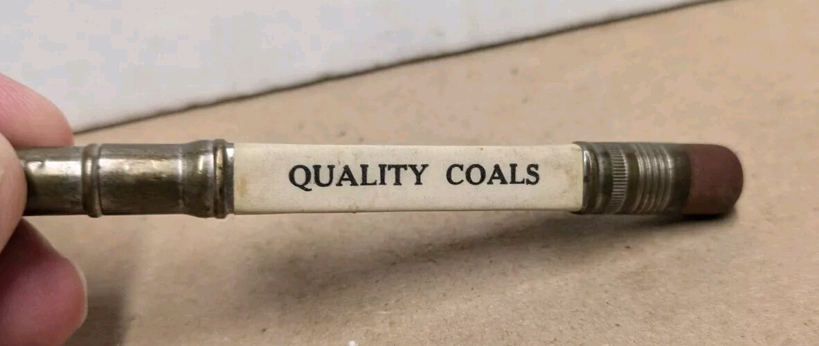Vintage Percy Engle Quality Coals Des Moines Iowa IA Bullet Pencil