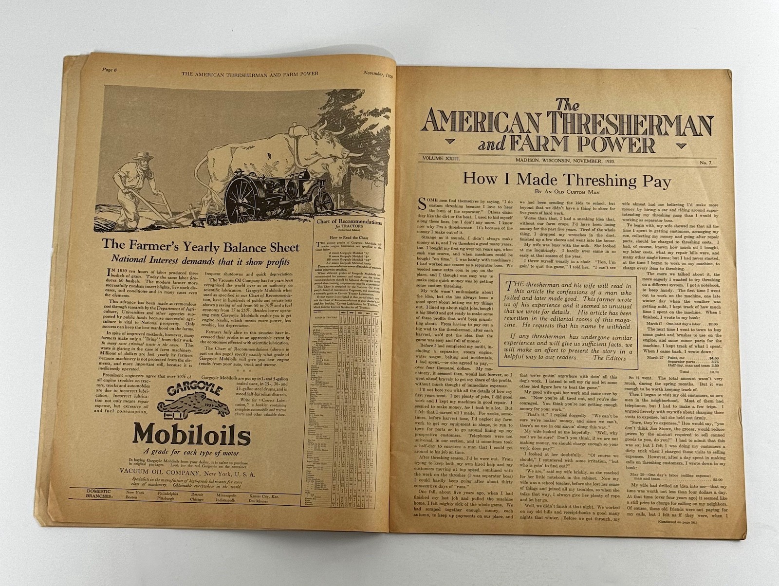 The American Thresherman & Farm Power MAGAZINE November 1920 MADISON, WIS.