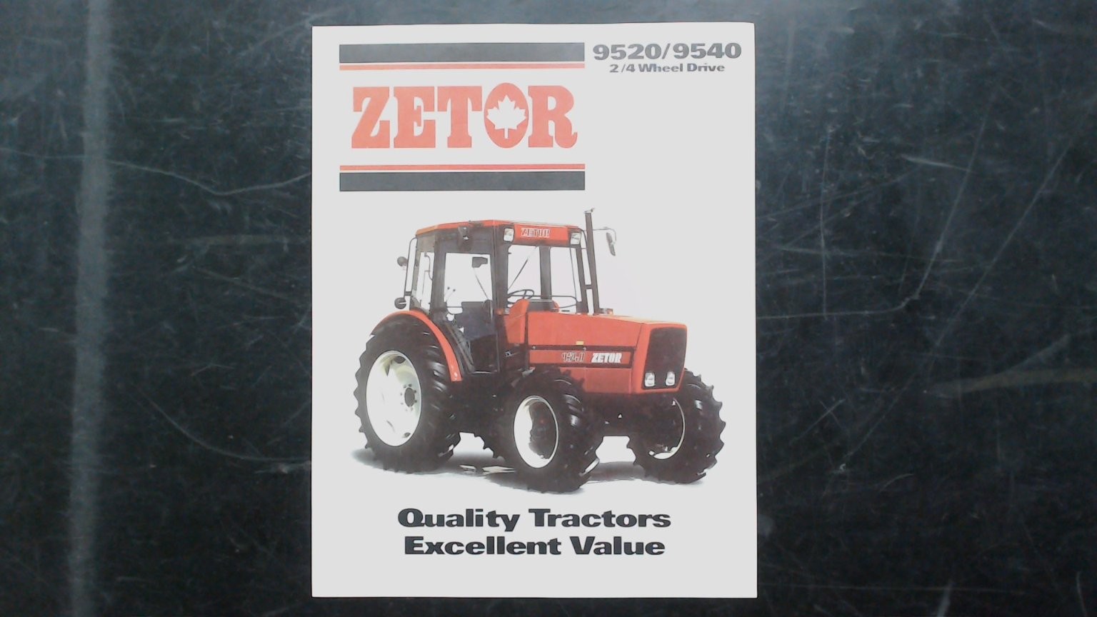 Zetor 9520/9540 Tractor Brochure 2/4 Wheel Drive Vintage Agriculture