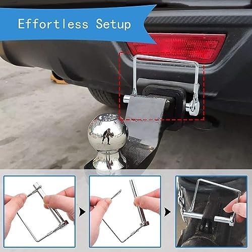 8 Pack Trailer Coupler Pin 3/8x4in Towing Hitch Pin Heavy Duty Wire Lock Pin …