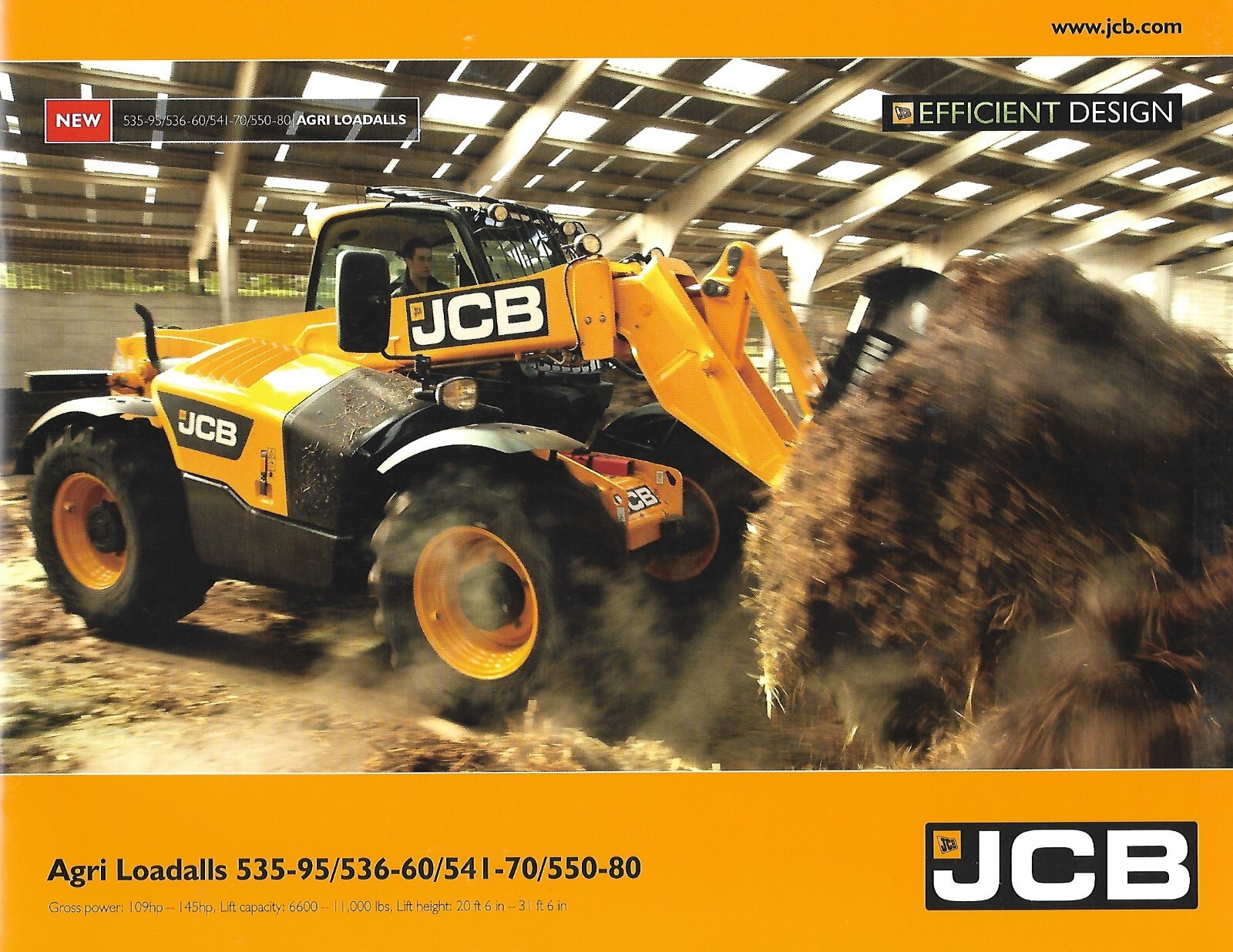 Farm Equipment Brochure – JCB – Agri Loadall 535-95 et al – c2014 (F7968)