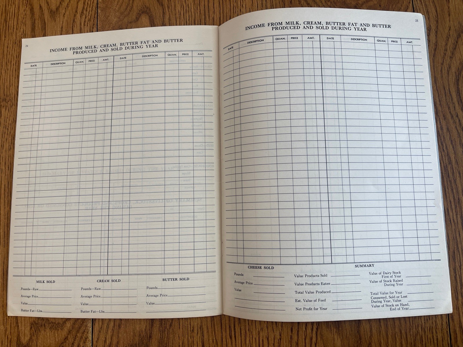 VTG Iowa City Nagle Lumber Advertising Farm Accounting Record Book Keystone